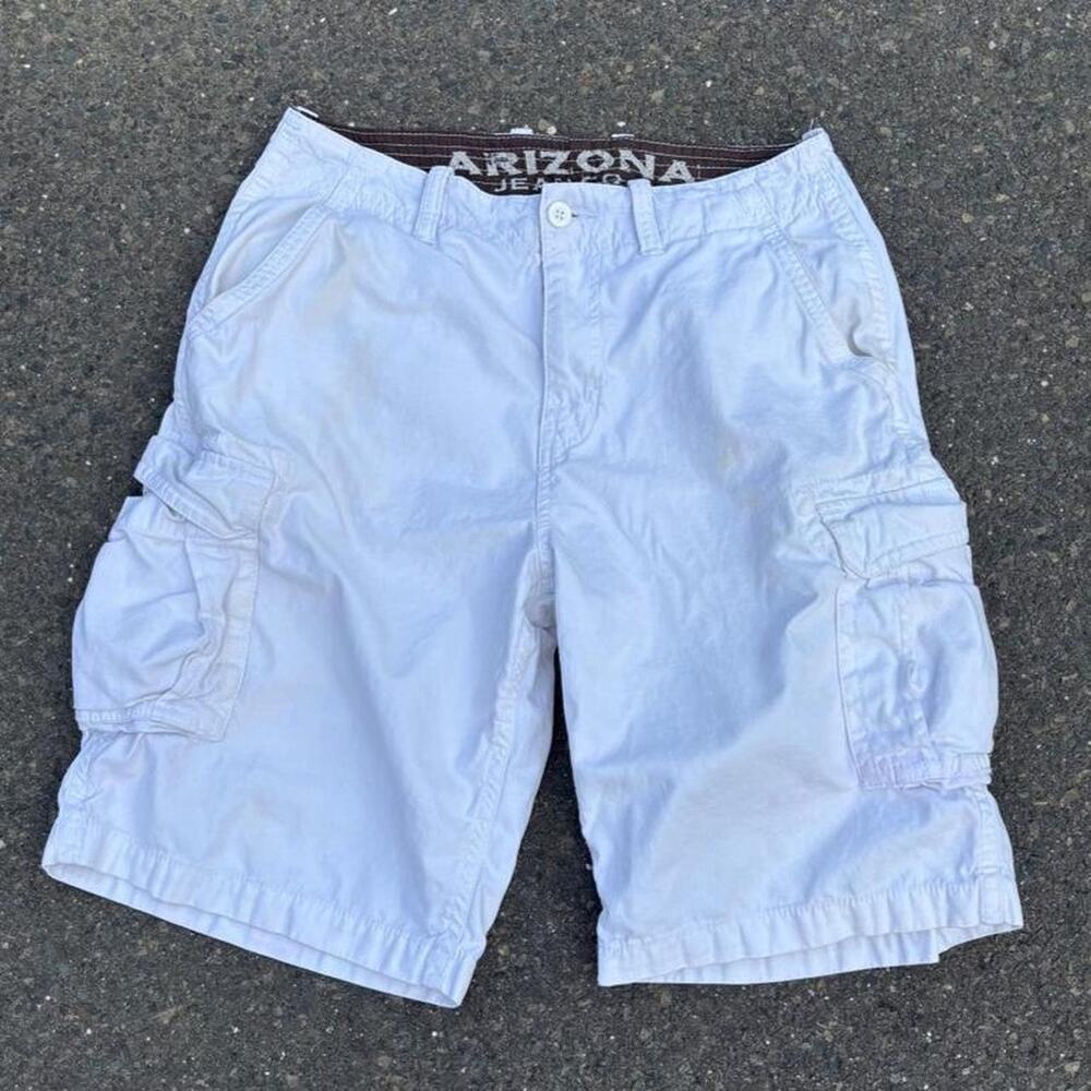 Y2k arizona white baggy cargo